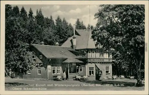 Ansichtskarte Oberhof (Thüringen) Obere Schweizerhütte 1956