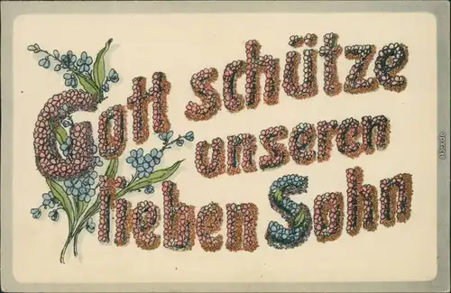  Glückwunsch / Grusskarten: Allgemein - Gott schütze unseren Sohn 1917
