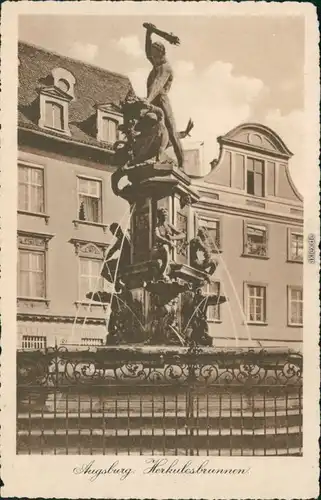 Ansichtskarte Augsburg Herkulesbrunnen 1929