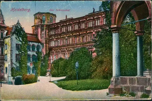 Ansichtskarte Heidelberg Heidelberger Schloss 1926