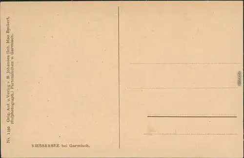 Ansichtskarte Garmisch-Partenkirchen Risser-See/Riessersee mit Alpen 1924