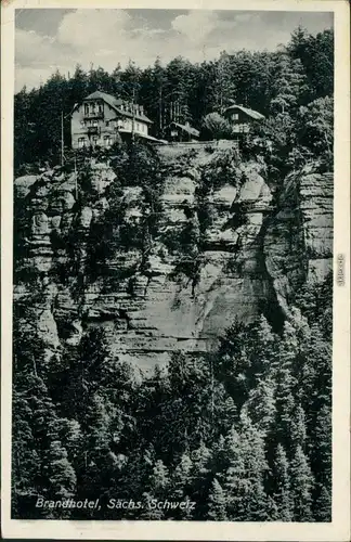 Ansichtskarte Hohnstein (Sächs. Schweiz) Brand-Hotel 1933