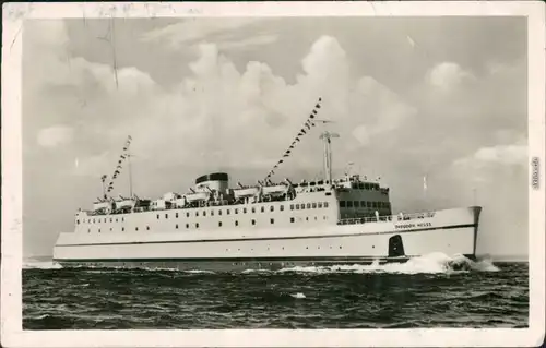 Ansichtskarte  Hochsee - Fährschiff Theodor Heuss 1965