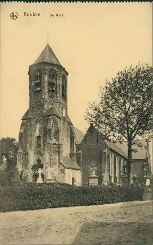 Ansichtskarte Knokke-Heist Kirche 1915