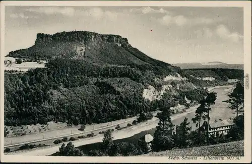 Ansichtskarte Porschdorf-Bad Schandau Lilienstein 1914