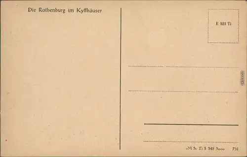 Ansichtskarte Steinthaleben-Kyffhäuserland Rothenburg 1927