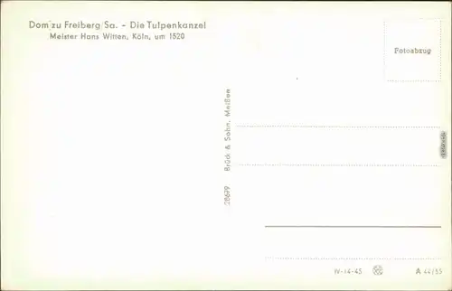 Ansichtskarte Freiberg (Sachsen) Dom St. Marien 1955