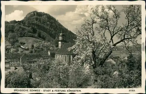 Königstein (Sächsische Schweiz) Stadt und Festung Königstein 1935