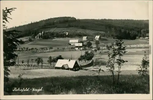 Rehefeld-Altenberg (Erzgebirge) Panorama-Ansicht mit Blick über die Wiesen 1954