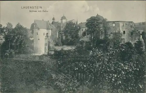 Lauenstein (Erzgebirge)-Altenberg (Erzgebirge) Schloß Lauenstein mit Ruine 1913
