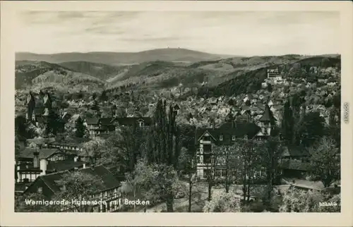 Ansichtskarte Wernigerode Panorama-Ansicht mit Fernblick 1955