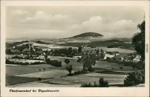 Ansichtskarte Oberfrauendorf Blick auf den Ort 1954