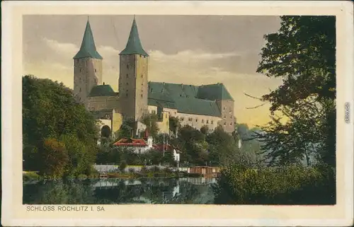 Ansichtskarte Rochlitz Schloss - Gemälde 1924
