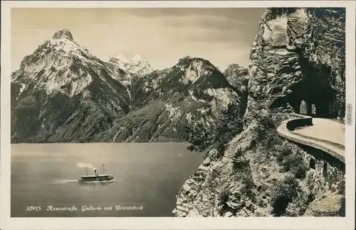 Ansichtskarte Axenstrasse Axenstrasse - Panorama mit Urirotstock 1932