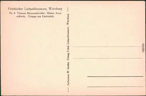 Würzburg Mainfränkisches/Luitpold Museum - Mutter Anna (aus Lindenholz) 1928