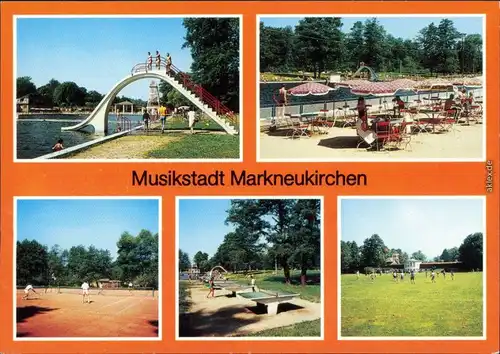 Ansichtskarte Markneukirchen Rudolf-Thiele-Bad 1989