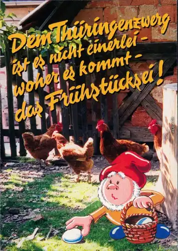 Ansichtskarte  Thüringenzwerge im Hühnerstall
 2001