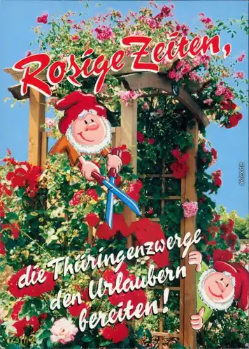 Ansichtskarte  Thüringenzwerge - Rosengarten 2001