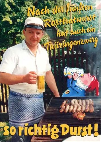  Thüringenzwerge mit Grillmeister beim Rostbratwurstgrillen 2001