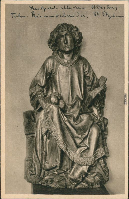Wurzburg Mainfrankisches Luitpold Museum Figur St Stephanus