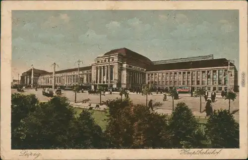Ansichtskarte Leipzig Hauptbahnhof 1928