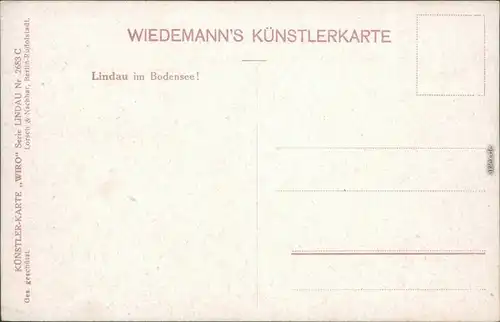 Ansichtskarte Lindau (Bodensee) Hafeneinfahrt 1918