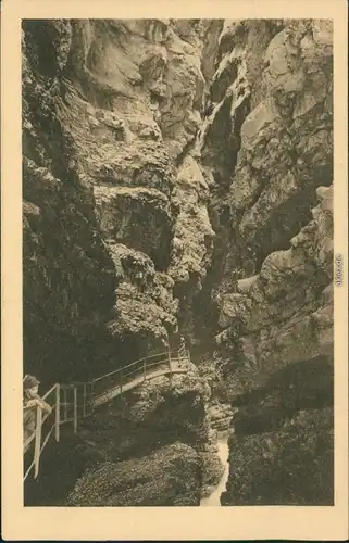 Ansichtskarte Tiefenbach-Oberstdorf (Allgäu) Breitachklamm 1928