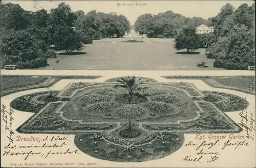 Ansichtskarte Dresden Großer Garten 1903