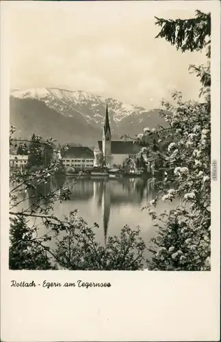 Ansichtskarte Rottach-Egern Tegernsee, Malerwinkel Egern, ev. Kirche 1955