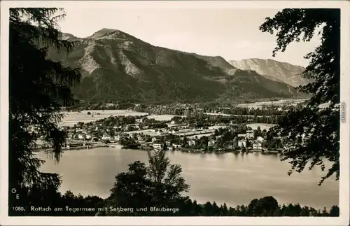 Ansichtskarte Egern-Rottach-Egern Tegernsee, Blick auf die Stadt 1940