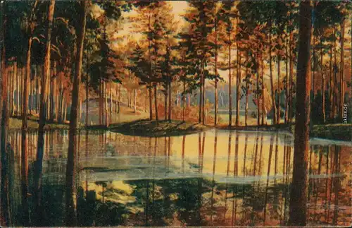 Ansichtskarte  Im Herbst - Gemälde 1912 