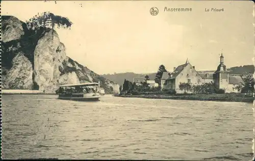 Ansichtskarte Anseremme-Dinant Ansreme Dinant Le Prieure - Dampfer 1915