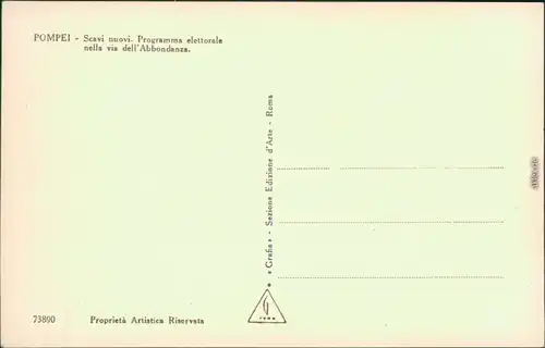 Ansichtskarte Pompei Pompei - Straßen - Graffiti 1932