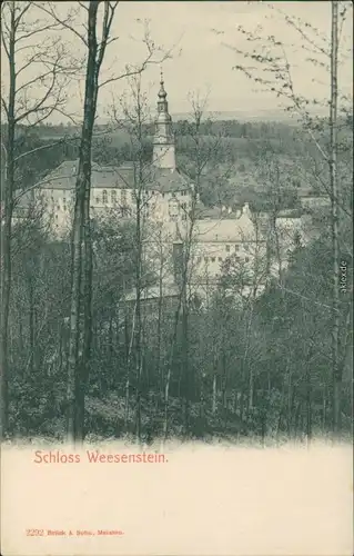 Ansichtskarte Weesenstein (Müglitz) Schloss Weesenstein 1900