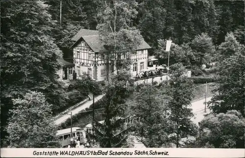 Ansichtskarte Bad Schandau Gaststätte Waldhäuschen 1963