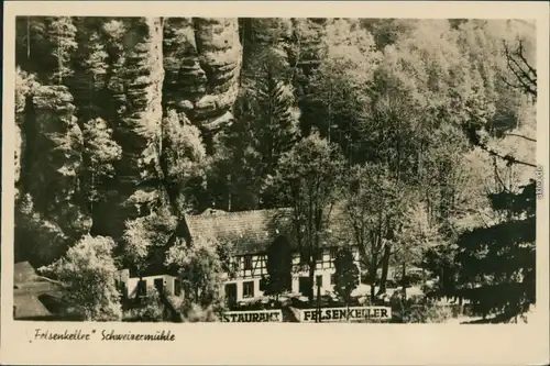 Bad Schweizermühle-Rosenthal-Bielatal Restaurant Felsenkeller 1952
