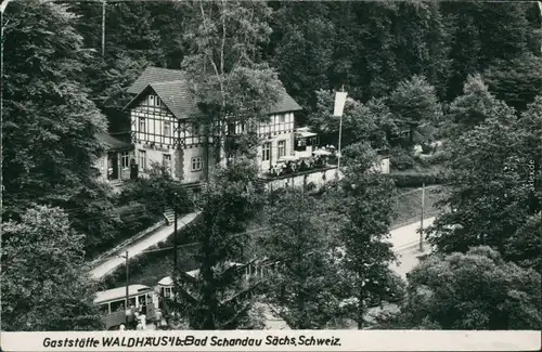 Ansichtskarte Bad Schandau Gaststätte Waldhäuschen 1960