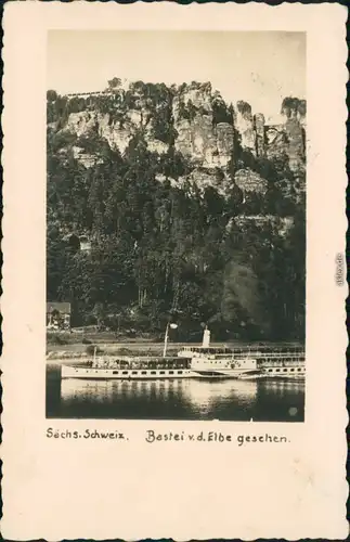 Ansichtskarte Rathen Bastei, Elbdampfer 1938