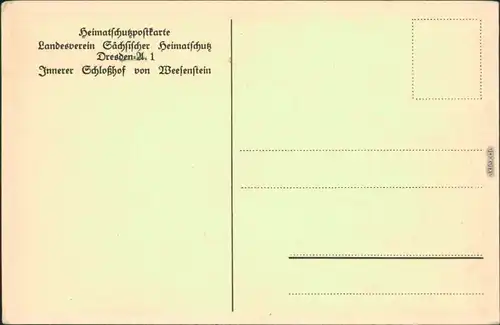 Weesenstein (Müglitz) Innerer Schloßhof vom Schloss Weesenstein 1924