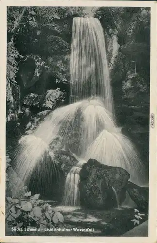 Ansichtskarte Lichtenhain Lichtenhainer Wasserfall 1952