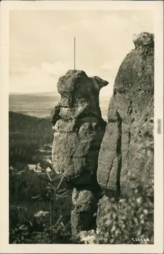Ansichtskarte Jonsdorf Hennigsäule 1956