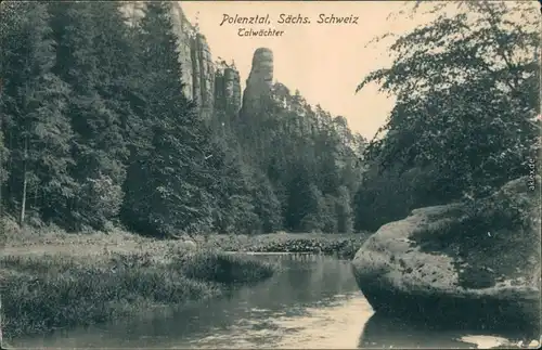 Ansichtskarte Hohnstein (Sächs. Schweiz) Polenztalwächter 1929