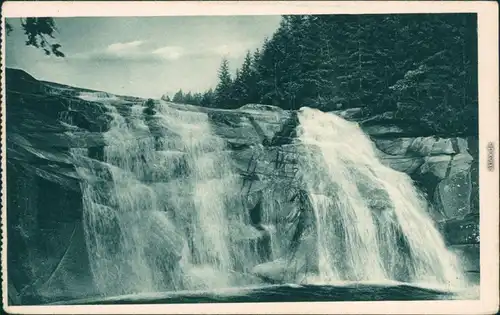 Ansichtskarte Harrachsdorf Harrachov Der Mummelfall / Mumlavský vodopád 1934