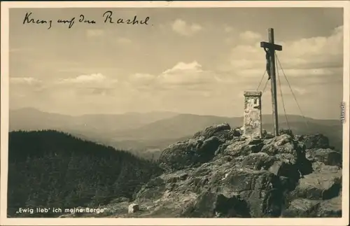 Ansichtskarte Spiegelau Bayrischer Wald - Gipfelblick vom Rachelkreuz 1932 