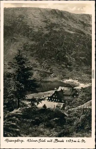 Brückenberg-Krummhübel Karpacz Górny Karpacz Kleiner Teich mit Teichbaude 1940