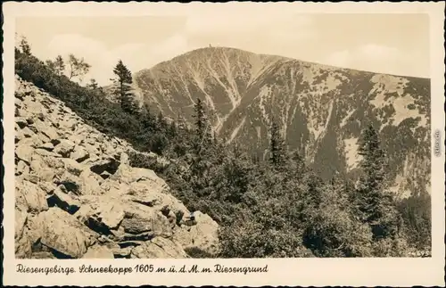 Ansichtskarte Krummhübel Karpacz Schneekoppe/Sněžka/Śnieżka 1933
