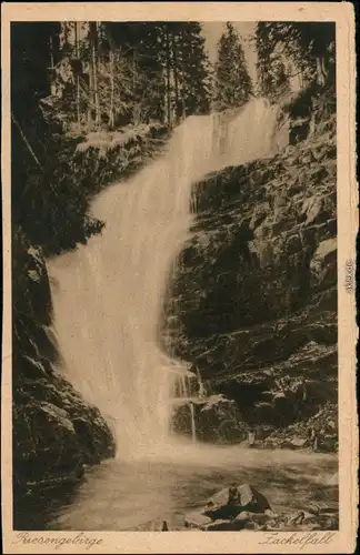 Ansichtskarte Hirschberg (Schlesien) Jelenia Góra Zackelfall/Zackelklamm 1928