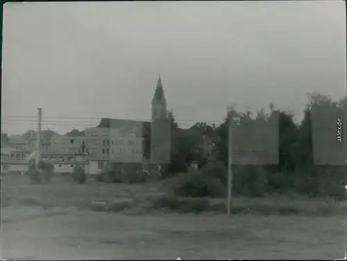 Ceska CSSR Zug - Spiegelung - Kirche und kleine Fabrik 1965 Privatfoto