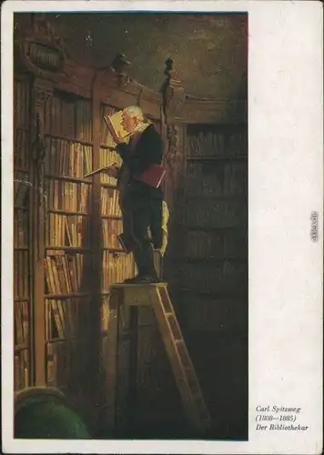 Ansichtskarte  Gemälde AK: Carl Spitzweg Der Biblothekar 1930 