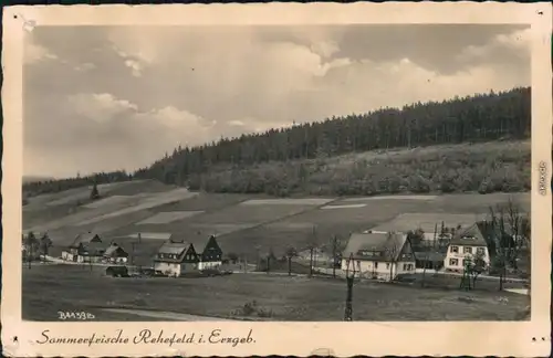 Ansichtskarte Rehefeld-Zaunhaus-Altenberg (Erzgebirge) Blick auf den Ort 1956